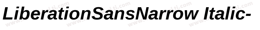 LiberationSansNarrow Italic字体转换